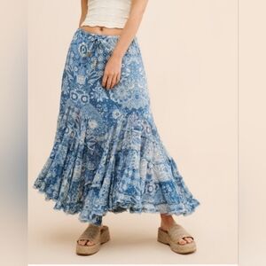 Free People Calusta Printed Maxi Skirt